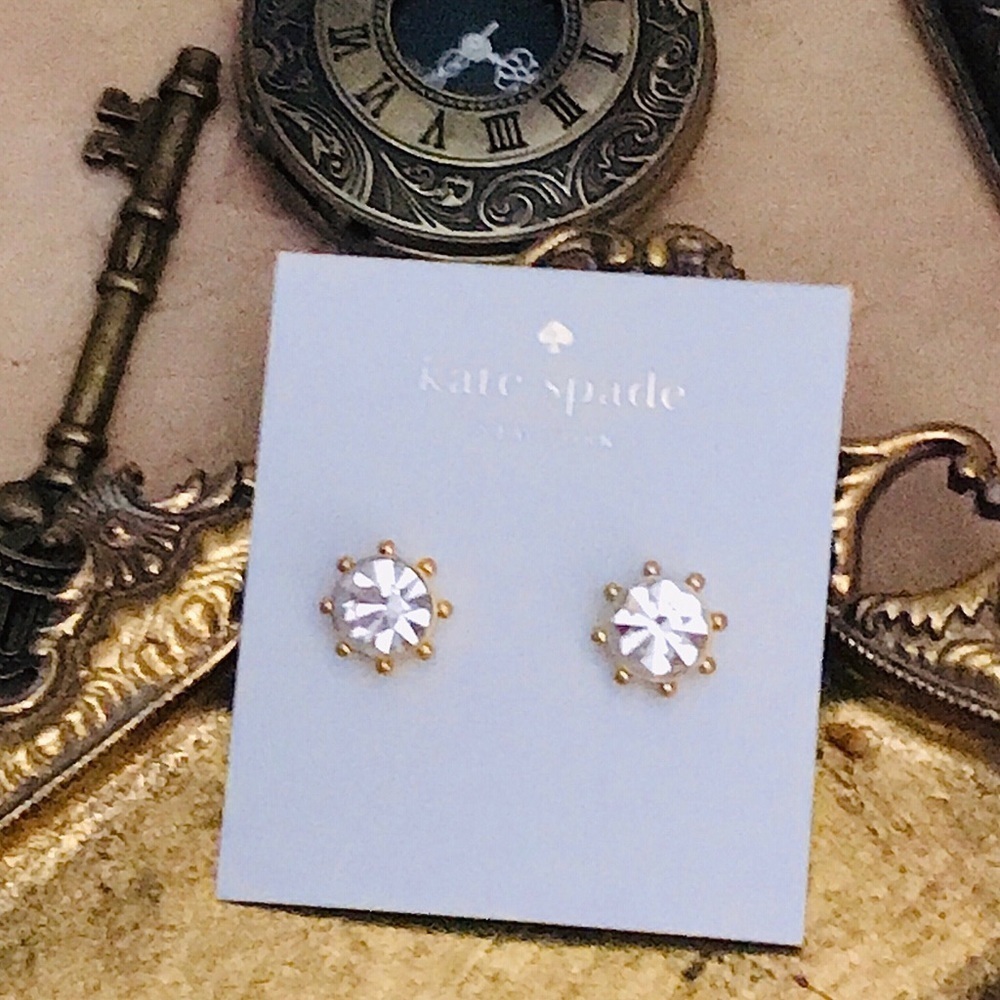 KATE SPADE • Flying Colors Crystal Bezel Earrings - Picture 4 of 4